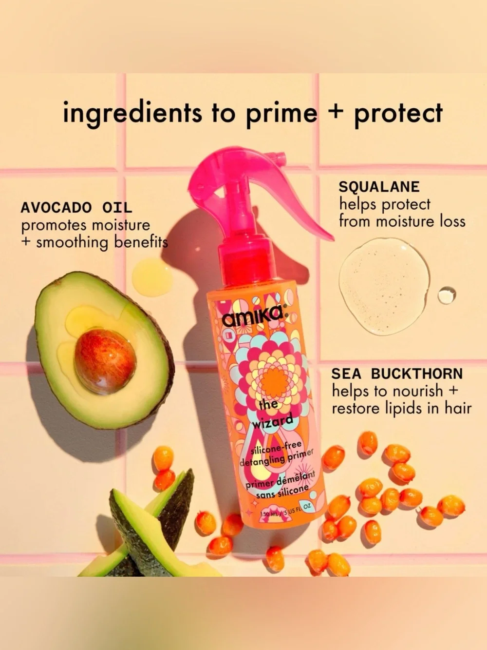 amika The Wizard Detangling Hair Primer